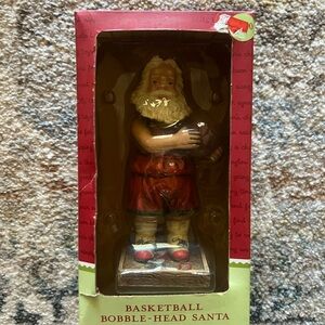 Basketball Bobble-Head Santa Figurine